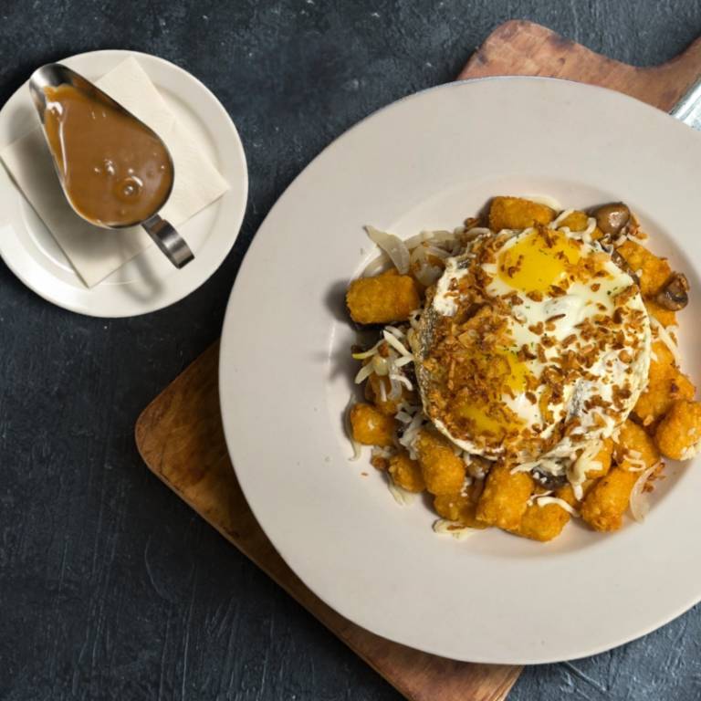 Roasted Mushroom & Egg Poutine